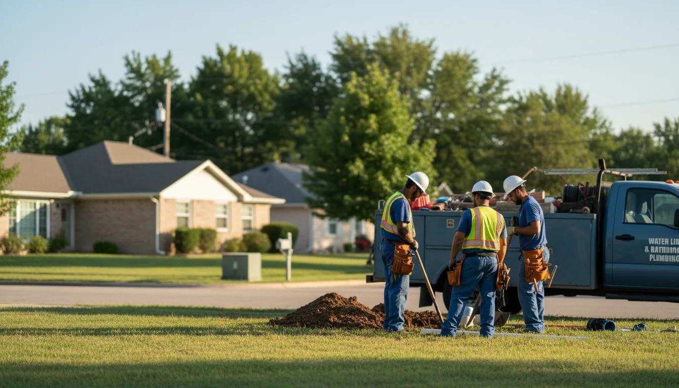 Residential water line and bathroom plumbing service in Clarks, LA